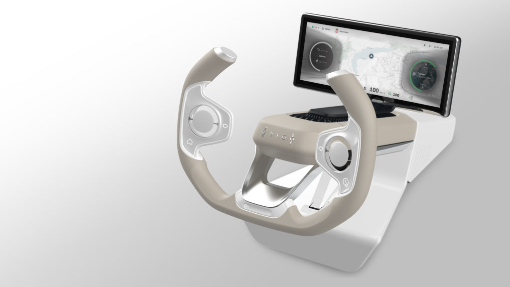 Canatu touch sensor in 3D Origo Steering Wheel